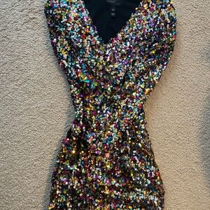 Multicolor Sequin Dress